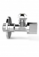 Кран шаровый угловой для смесителей Varmega Classico VM07101  1/2"x 10 НР-ЦС, с розеткой, с цанговым соединением под медную трубку 