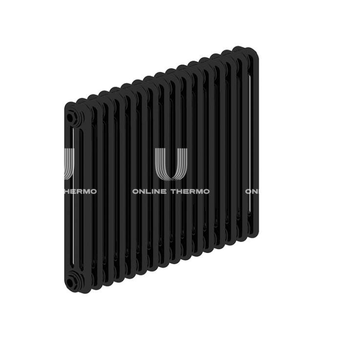 Стальной трубчатый радиатор Irsap Tesi 3 RR305651810A430N01 30565/18 Т30 3/4", боковой, черный глянцевый RAL9005, с креплением 