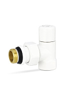 Радиаторный клапан ручной регулировки Varmega VMDV01-110404, 1/2" ВР-НР, угловой, белый 