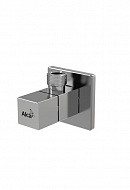 *Угловой вентиль с фильтром Alcaplast ARV002, 1/2" × 3/8", квадратный, с розеткой 