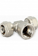 Тройник с внутренней резьбой Uni-Fitt 667N6260, 16х1/2"х16, никелированный, компрессионный 