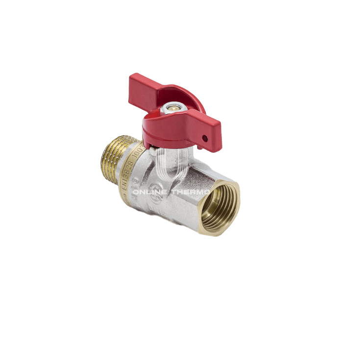 Кран шаровый Aquasfera Euro 1004-02, ВР-НР 3/4", полнопроходной, ручка-бабочка 
