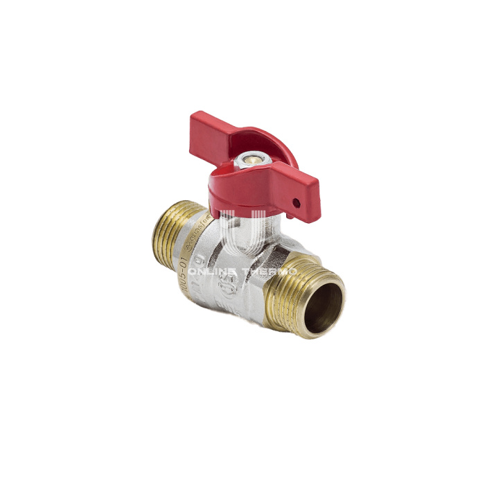 Кран шаровый Aquasfera Euro 1005-02, НР 3/4", полнопроходной, ручка-бабочка 