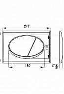*Кнопка смыва AlcaPlast M71, хром глянцевая 