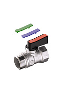 Кран шаровый мини Giacomini R694X003 1/2" ВР-НР, полнопроходной, ручка-флажок 