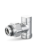 Узел нижнего подключения одинарный Varmega VMDV22-400415, 1/2"×3/4"EK НР, угловой, хром 