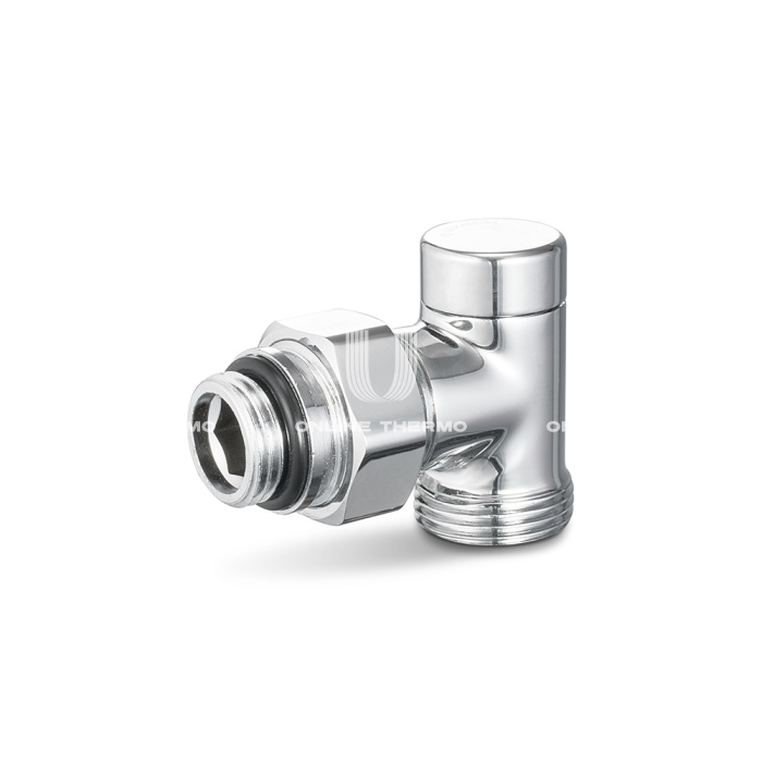 Узел нижнего подключения одинарный Varmega VMDV22-400415, 1/2"×3/4"EK НР, угловой, хром 