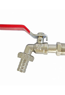 Кран шаровый водоразборный со штуцером SantechSystems 3/4" НР-штуцер, ручка-рычаг 