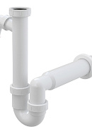 Сифон для мойки Alcaplast A81-DN50, L-образный, пластиковый, с накидной гайкой 6/4" и подводкой 