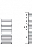 Полотенцесушитель электрический Zehnder Forma Spa LFE-120-050/GD 9016 1200-500 мм, белый 