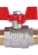 Кран шаровый Rommer RBV-0007-0410220, 3/4" НР-НР, стандартный, ручка-бабочка 