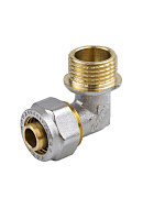Угольник (угол) 90° с наружной резьбой Aquasfera 7006-03, 1/2"×20 мм, компрессионный 