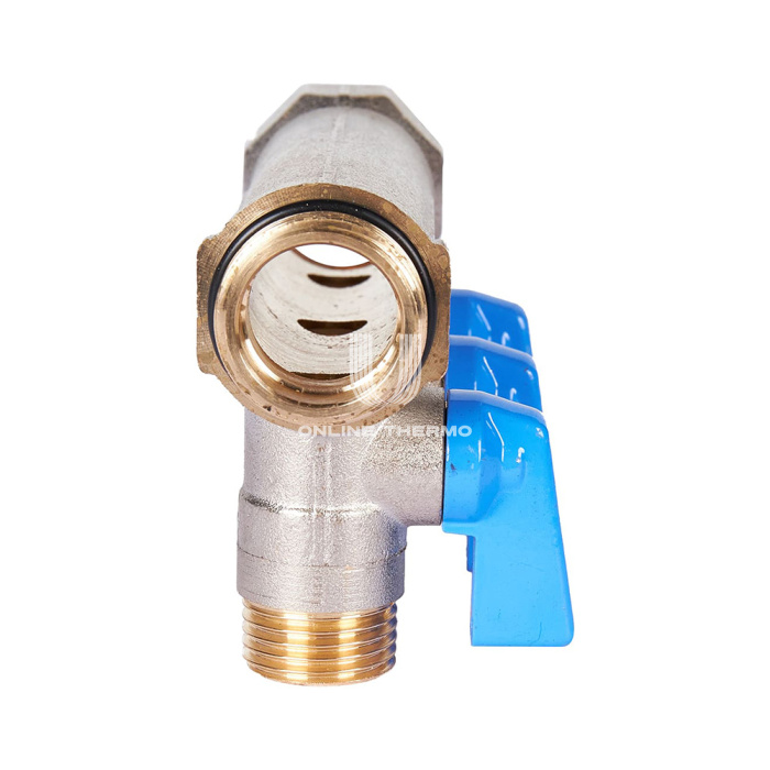 Коллектор Stout с шаровыми кранами SMB 6211 3/4", 3 отвода 1/2" (синие ручки) 