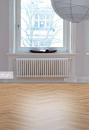 Стальной трубчатый радиатор Zehnder Charleston Completto 2056/16 V001 RAL 9016 1/2", нижний, белый, без крепления 