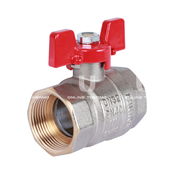 Кран шаровый Rommer RBV-0003-0110232, 1 1/4" ВР-ВР, стандартный, ручка-бабочка 