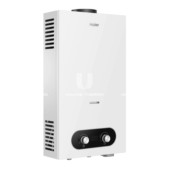 Проточный газовый водонагреватель (газовая колонка) Haier JSD 24-12 C, TD0043767RU, открытая камера, электророзжиг 