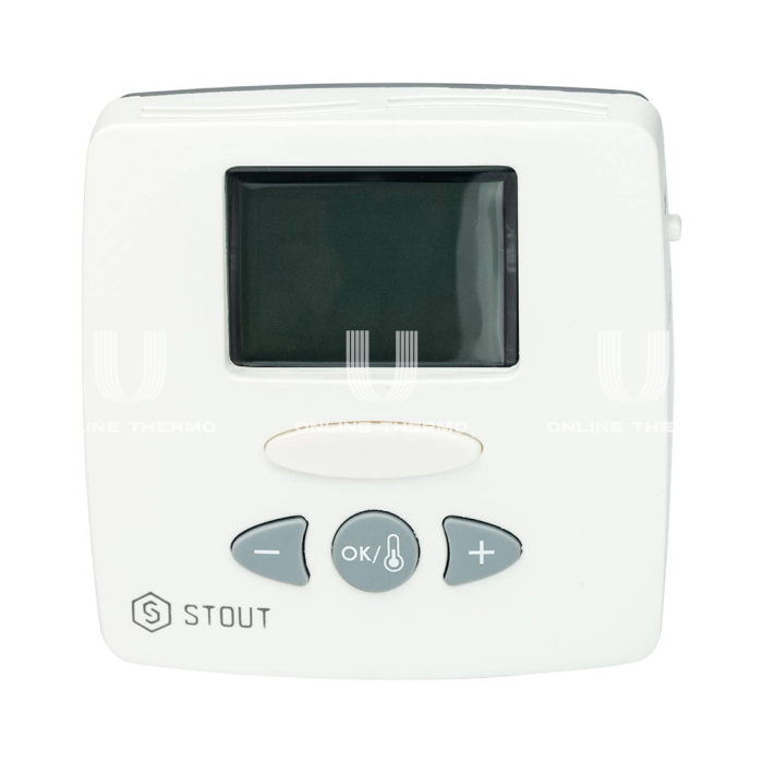 Комнатный термостат (терморегулятор) Stout WFHT-LCD STE-0002-000015, электронный, с выносным датчиком 