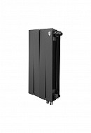 Биметаллический дизайн радиатор Royal Thermo PianoForte 500 Noir Sable (черный) VDR80 - 4 секции, нижнее правое подключение, 80 мм 