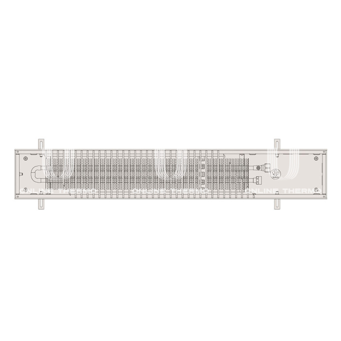 Конвектор внутрипольный Vitron ВК.55.160.650.2ТГ (35 Вт), с естественной конвекцией (без вентилятора) 