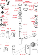 Угловой вентиль с фильтром Alcaplast ARV003B, 1/2" × 1/2", круглый, белый, с розеткой 