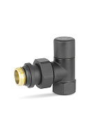 Радиаторный клапан ручной регулировки Varmega VMDV01-210404, 1/2" ВР-НР, угловой, черный 