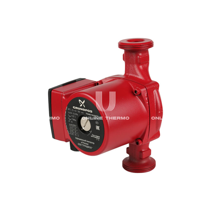 Насос циркуляционный Grundfos UPS 25-40 96281375, с гайками, база 180 мм 