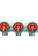 Коллектор регулирующий Varmega VM14613, 3/4", на 3 выхода 3/4"ЕК, хромированный 