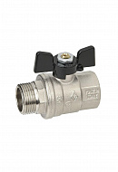 Кран шаровый Bugatti Oregon 03070060 1/2" НР-ВР, 307, полнопроходной, ручка-бабочка 