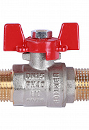 Кран шаровый Rommer RBV-0007-0410215, 1/2" НР-НР, стандартный, ручка-бабочка 