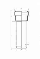 Труба канализационная PP-MD (полипропилен минерализированный) Ostendorf KG2000 KG2000EM 780640 SN16 D200 мм, 1 м 