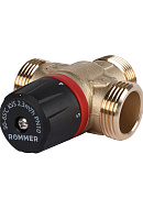 Термостатический смесительный клапан Rommer RVM-1131-236525 НР 1", Kvs 2.3, PN5, 30-65°C 