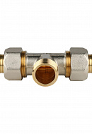 Тройник с наружной резьбой Stout SFS-0011-000132 1"x32, никелированный, компрессионный 