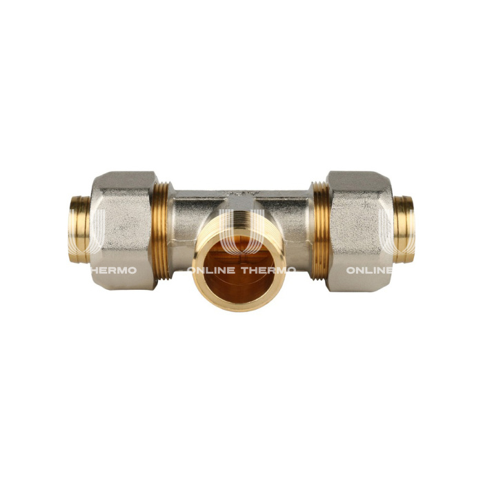 Тройник с наружной резьбой Stout SFS-0011-000132 1"x32, никелированный, компрессионный 