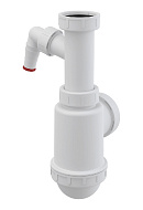 Сифон для мойки Alcaplast A443P-DN50/40, стандартный, пластиковый, с накидной гайкой 6/4" и подводкой 