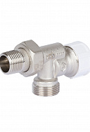 Клапан термостатический Stout, осевой 1/2" х 3/4"ЕК, с преднастройкой 