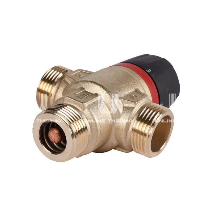 Термостатический смесительный клапан Rommer RVM-1121-186520 НР 3/4", Kvs 1.8, PN5, 30-65°C 
