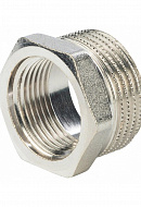 Футорка с внутренней и наружной резьбой Stout SFT-0029-003814, ВР-НР 3/8"×1/4", никелированная 