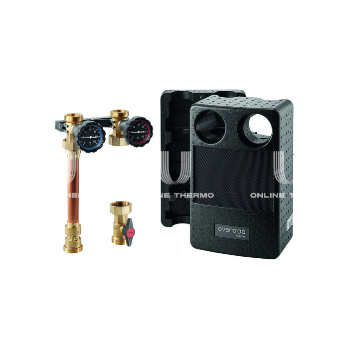 Насосная группа Oventrop Regumat S-180 1357020, прямая, DN 25 (1"), h=393 мм, без насоса, доп. шаровый кран 