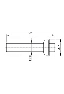 Труба с обрамлением Alcaplast P047, Ø50 