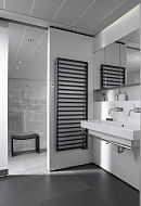 Полотенцесушитель электрический Zehnder Subway SUBE-130-45/GD 9205 1300-450 мм, черный матовый 