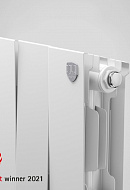 Биметаллический дизайн радиатор Royal Thermo PianoForte 200 Bianco Traffico (белый) - 14 секций, боковое подключение 