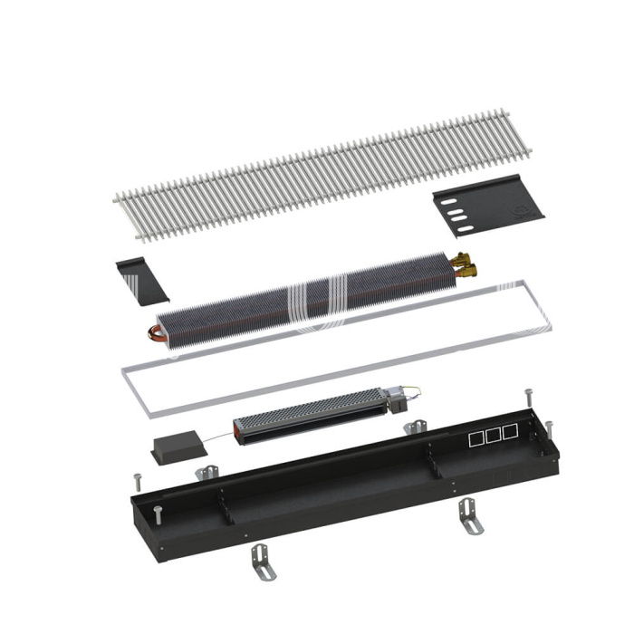 Конвектор внутрипольный Itermic  ITTBL.070.220.900 (1052 Вт), с принудительной конвекцией 