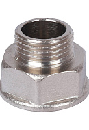 Переходник с внутренней и наружной резьбой Stout ВН никелированный 1/2"×3/8" 