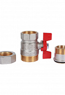 Кран шаровый с разъемным соединением Rommer RBV-0005-0510225, 1" ВР-НР, стандартный, ручка-бабочка 