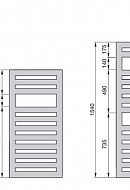 Полотенцесушитель электрический Zehnder Metropolitan Spa METE-120-050/GD 9205 1200-500 мм, черный матовый 