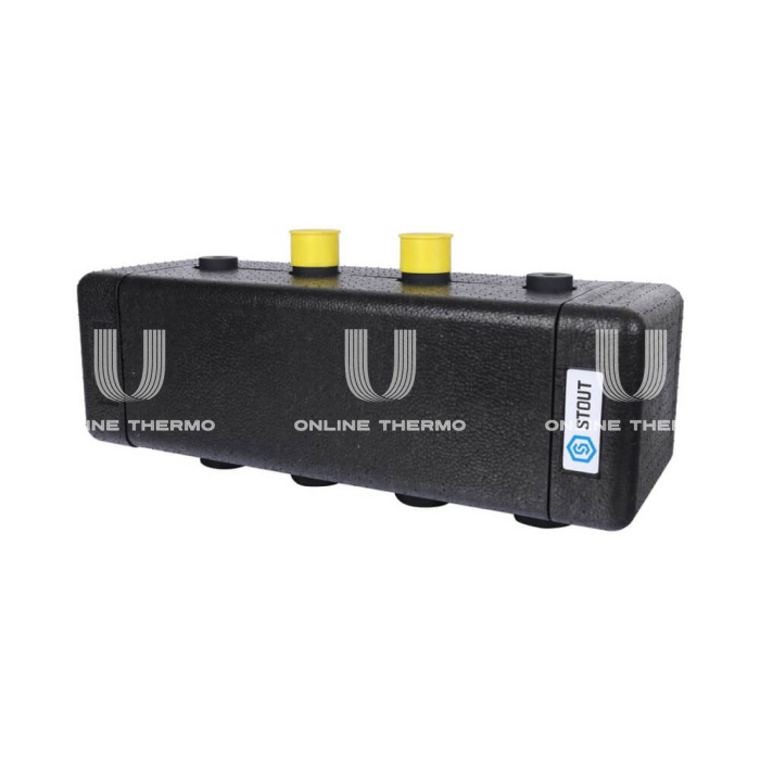 Модульный распределительный коллектор Stout SDG-0016-002502 DN20, до 70 кВт, конструкционная сталь, с термоизоляцией 