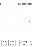 Клапан предохранительный (сбросной) Uni-Fitt 240N3022 1/2" ВР, 3 бар, мембранный, никелированный 