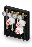 Насосно-смесительный модуль Meibes Kombimix UK_MK M26102EAOSRU, 2 смесительных контура без привода, без насосов, подача справа 