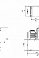 Насосная станция (насос-автомат) Джилекс Джамбо 4722 70-50 Н-24, корпус из нержавеющей стали, бак 24 л 