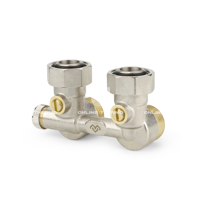 Узел нижнего подключения Varmega VM13801 3/4"EKх3/4"EK НР-ВР, угловой, для однотрубных систем 